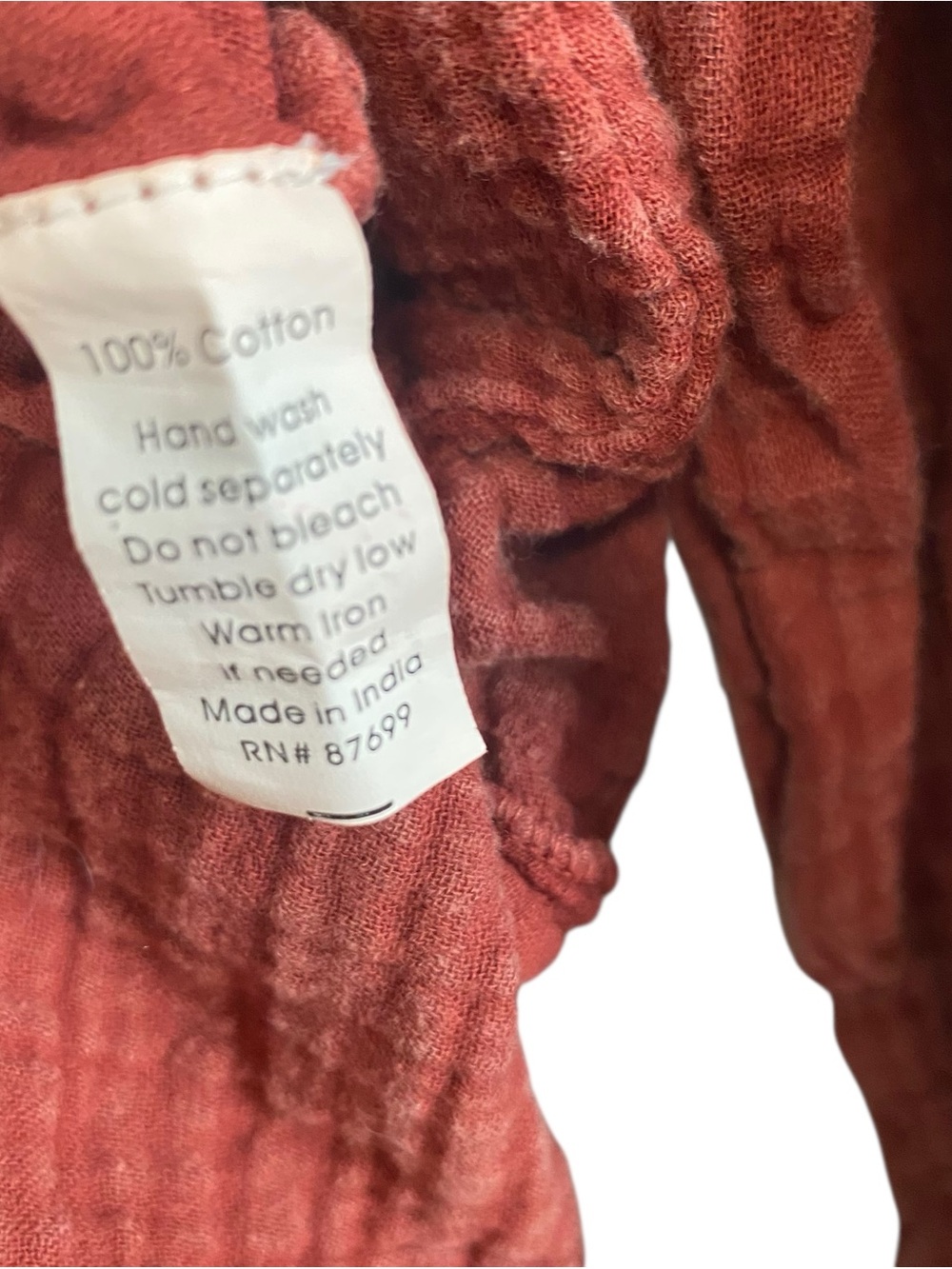 Rockin' C Women's Red Mineral Wash Long Sleeve Top Size Large - Picture 5 of 6